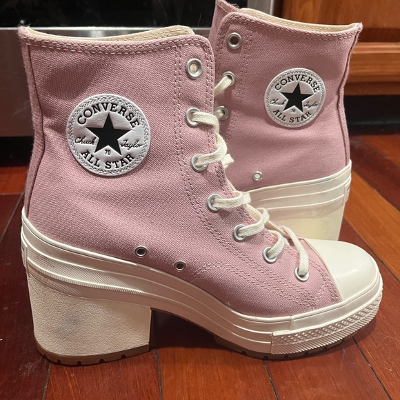 Converse De Luxe 70 Size 9 Women's Pink High-Top Platform Sneakers - Picture 1 of 10